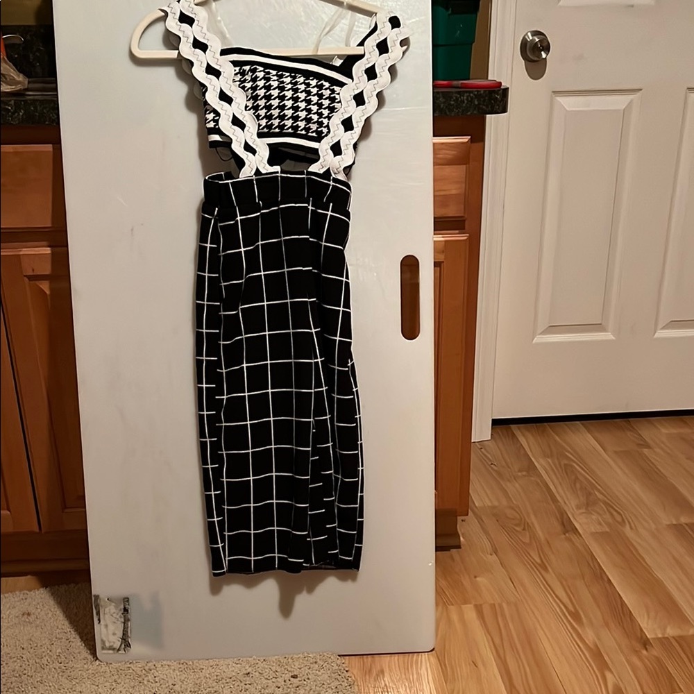 Black and White Checkered Dress
